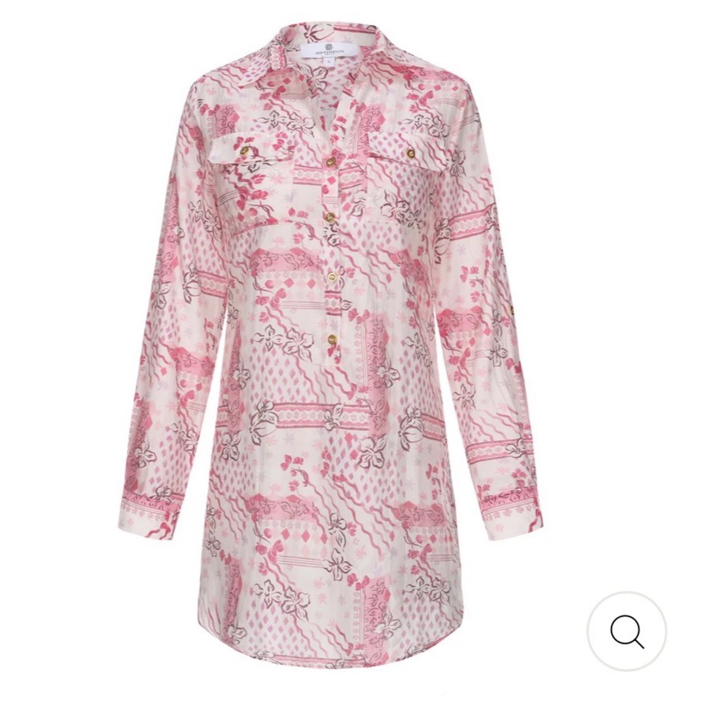 Brittany Plum Pink Graffiti Tunic
